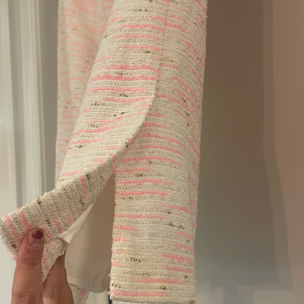 Lilly Pulitzer Elegant Pink and white with shimmery gold accents Tweed Skirt - Picture 3 of 5